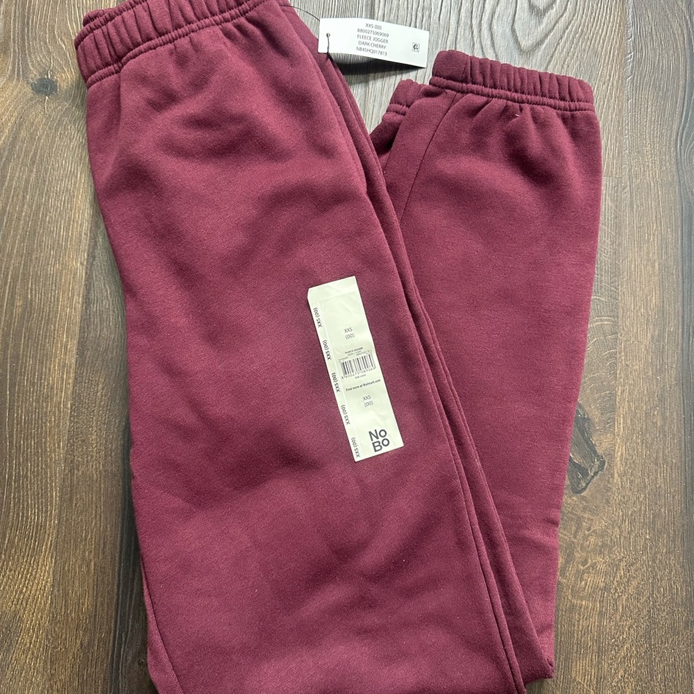 No Boundaries Kids Burgundy Joggers
